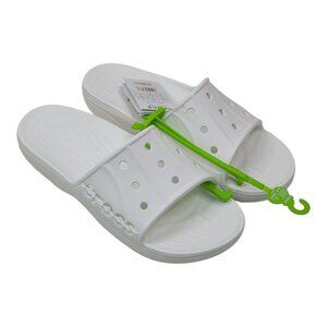 Crocs Baya II Slide Sandals White M10 W12 Lightweight Slip-Resistant Shower Shoe